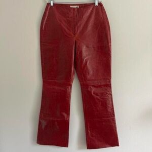 RED BAGATELLE LEATHER PANTS